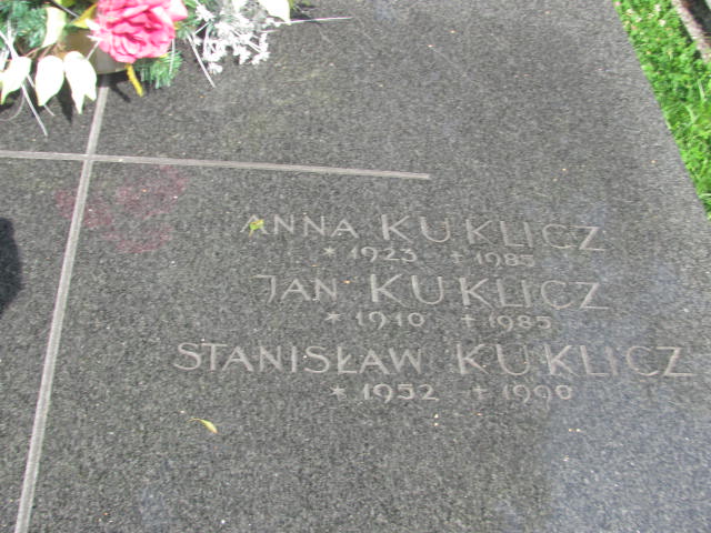 Stanisław Kuklicz 1951 Kraków-Salwator - Grobonet - Wyszukiwarka osób pochowanych