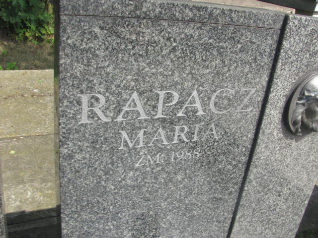 Maria Rapacz 1906 Kraków-Salwator - Grobonet - Wyszukiwarka osób pochowanych