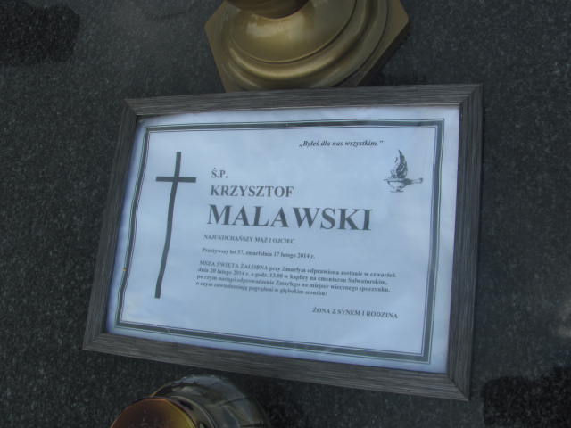 Krzysztof Malawski 1956 Kraków-Salwator - Grobonet - Wyszukiwarka osób pochowanych