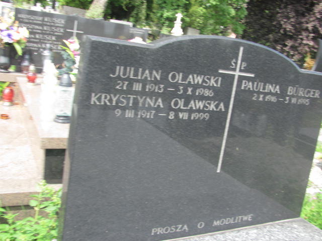 Paulina Bürger 1916 Kraków-Salwator - Grobonet - Wyszukiwarka osób pochowanych