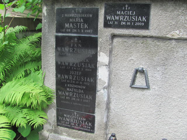 Józef Wawrzusiak 1901 Kraków-Salwator - Grobonet - Wyszukiwarka osób pochowanych