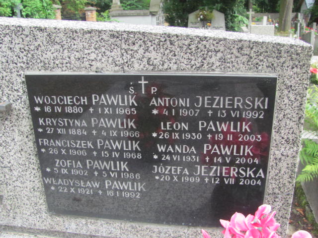 Krystyna Pawlik 1884 Kraków-Salwator - Grobonet - Wyszukiwarka osób pochowanych