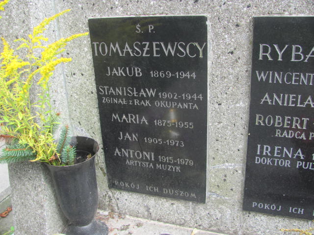 Jakub Tomaszewski 1868 Kraków-Salwator - Grobonet - Wyszukiwarka osób pochowanych