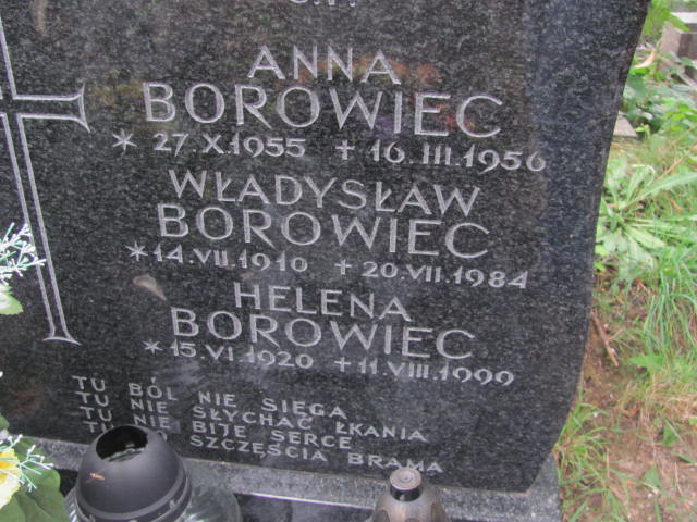 Anna Borowiec 1955 Kraków-Salwator - Grobonet - Wyszukiwarka osób pochowanych