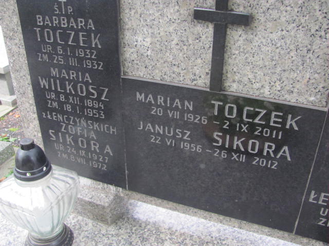 Barbara Toczek 1932 Kraków-Salwator - Grobonet - Wyszukiwarka osób pochowanych