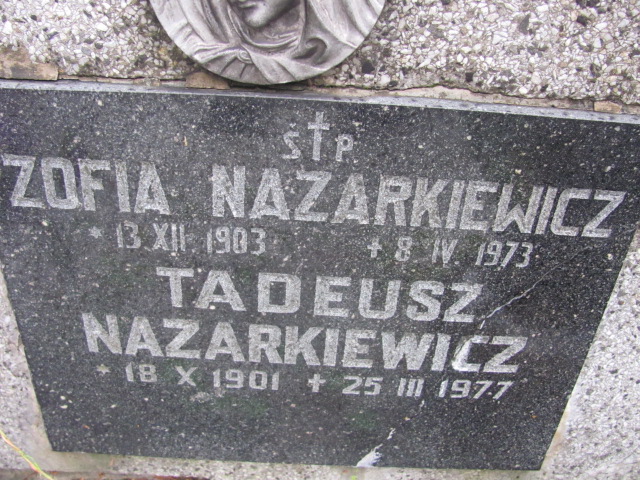 Zofia Nazarkiewicz 1903 Kraków-Salwator - Grobonet - Wyszukiwarka osób pochowanych
