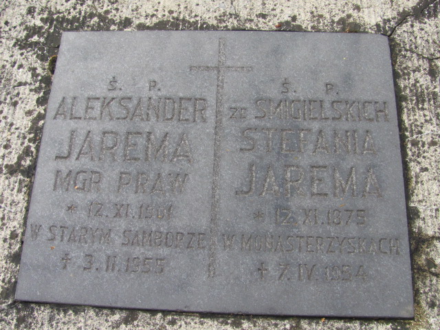 Aleksander Jarema 1901 Kraków-Salwator - Grobonet - Wyszukiwarka osób pochowanych