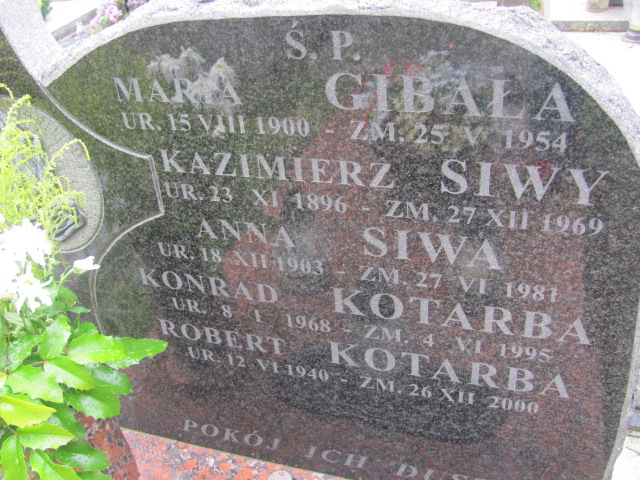 Maria Gibała 1900 Kraków-Salwator - Grobonet - Wyszukiwarka osób pochowanych