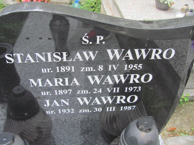 Stanisław Wawro 1890 Kraków-Salwator - Grobonet - Wyszukiwarka osób pochowanych