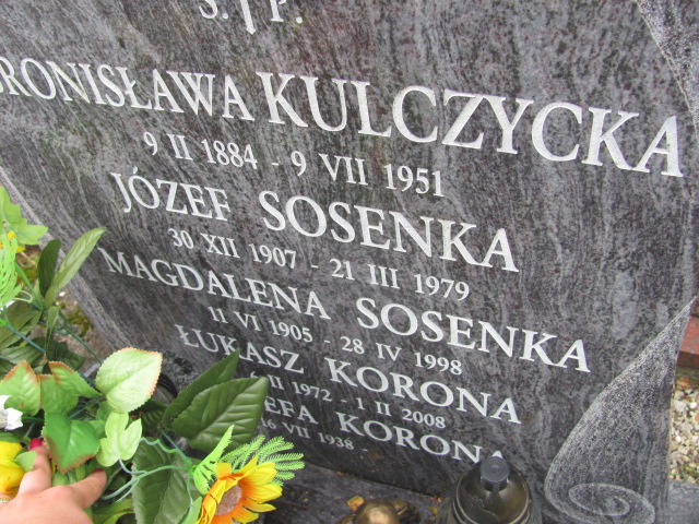 Magdalena Sosenka 1905 Kraków-Salwator - Grobonet - Wyszukiwarka osób pochowanych