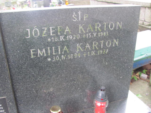 Józefa Karton 1920 Kraków-Salwator - Grobonet - Wyszukiwarka osób pochowanych
