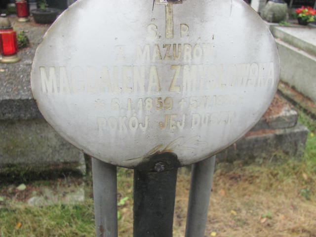 Magdalena Zmysłowska 1859 Kraków-Salwator - Grobonet - Wyszukiwarka osób pochowanych