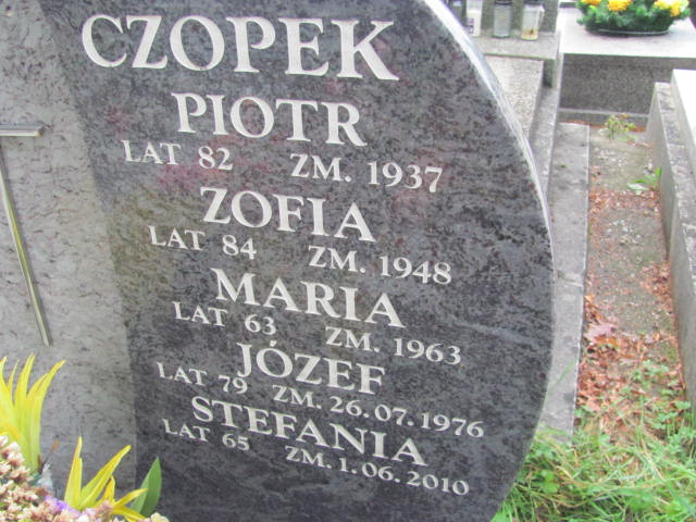 Maria Czopek 1900 Kraków-Salwator - Grobonet - Wyszukiwarka osób pochowanych