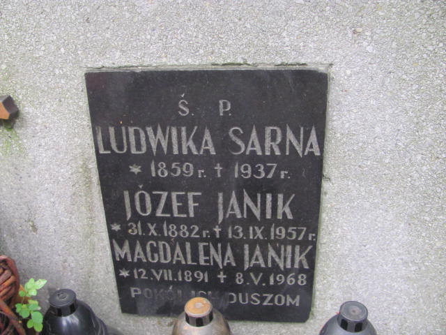Ludwika Sarna 1858 Kraków-Salwator - Grobonet - Wyszukiwarka osób pochowanych