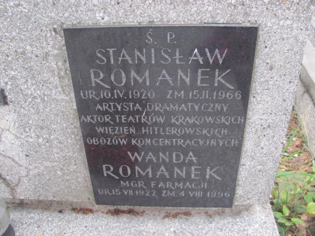Stanisław Romanek 1920 Kraków-Salwator - Grobonet - Wyszukiwarka osób pochowanych