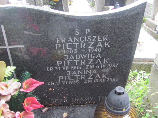 Franciszek Pietrzak 1902 Kraków-Salwator - Grobonet - Wyszukiwarka osób pochowanych