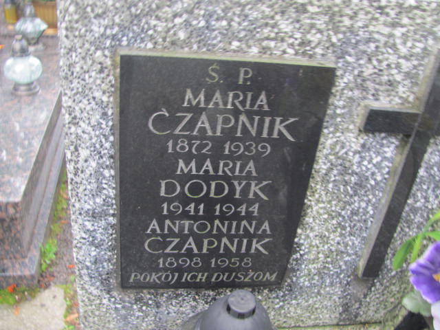 Maria Czapnik 1871 Kraków-Salwator - Grobonet - Wyszukiwarka osób pochowanych