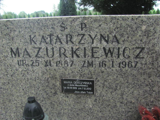 Maria Derczyńska 1919 Kraków-Salwator - Grobonet - Wyszukiwarka osób pochowanych