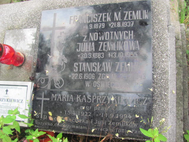 Julia Zemlik 1883 Kraków-Salwator - Grobonet - Wyszukiwarka osób pochowanych