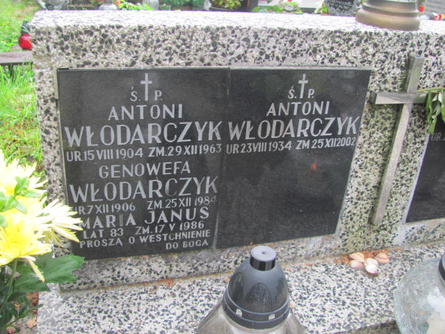 Genowefa Włodarczyk 1906 Kraków-Salwator - Grobonet - Wyszukiwarka osób pochowanych