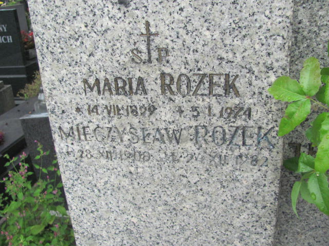 Mieczysław Rożek 1908 Kraków-Salwator - Grobonet - Wyszukiwarka osób pochowanych