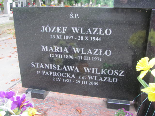 Józef Wlazło 1897 Kraków-Salwator - Grobonet - Wyszukiwarka osób pochowanych