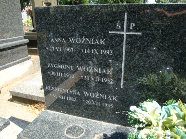 Klementyna Woźniak 1882 Kraków-Salwator - Grobonet - Wyszukiwarka osób pochowanych