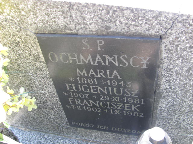 Maria Ochmańska 1860 Kraków-Salwator - Grobonet - Wyszukiwarka osób pochowanych