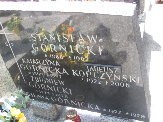 Stanisław Górnicki 1888 Kraków-Salwator - Grobonet - Wyszukiwarka osób pochowanych