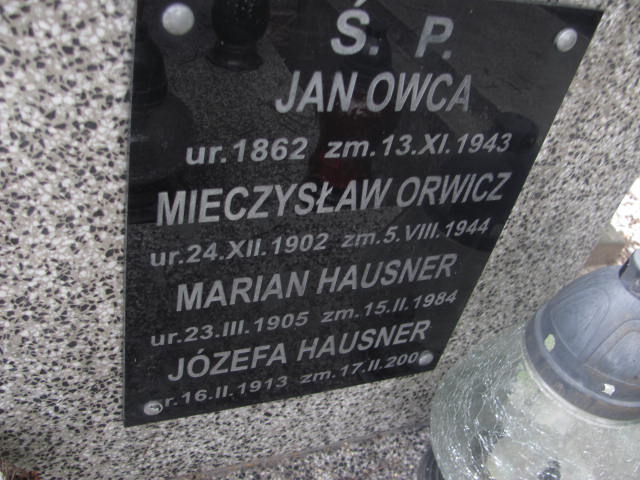 Jan Owca 1861 Kraków-Salwator - Grobonet - Wyszukiwarka osób pochowanych