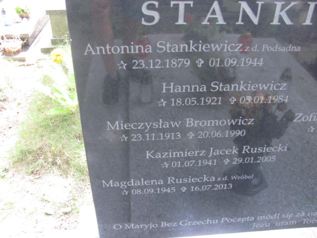 Franciszek Stankiewicz 1883 Kraków-Salwator - Grobonet - Wyszukiwarka osób pochowanych