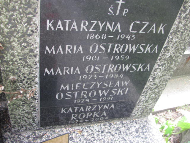 Katarzyna Czak 1867 Kraków-Salwator - Grobonet - Wyszukiwarka osób pochowanych