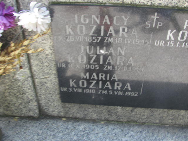 Ignacy Koziara 1857 Kraków-Salwator - Grobonet - Wyszukiwarka osób pochowanych