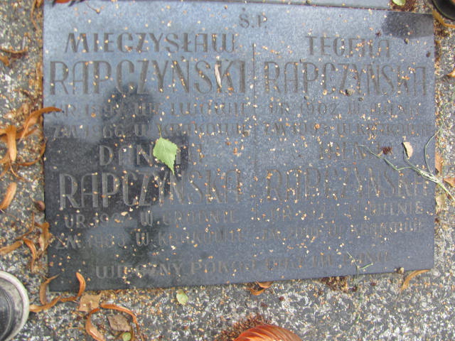 Mieczysław Rapczyński 1897 Kraków-Salwator - Grobonet - Wyszukiwarka osób pochowanych