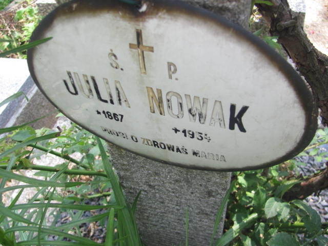 Julia Nowak 1866 Kraków-Salwator - Grobonet - Wyszukiwarka osób pochowanych