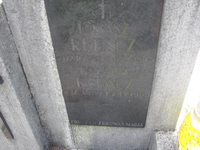 Tomasz Rębacz 1869 Kraków-Salwator - Grobonet - Wyszukiwarka osób pochowanych