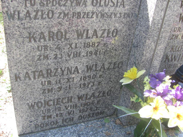 Karol Wlazło 1887 Kraków-Salwator - Grobonet - Wyszukiwarka osób pochowanych