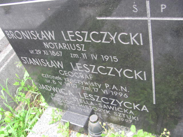 Stanisław Leszczycki 1907 Kraków-Salwator - Grobonet - Wyszukiwarka osób pochowanych