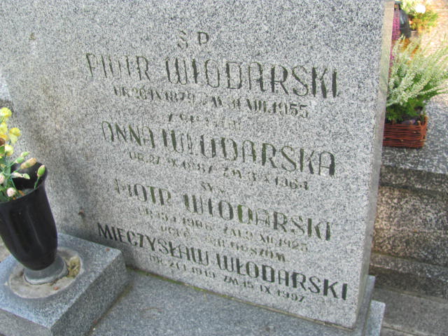 Piotr Włodarski 1879 Kraków-Salwator - Grobonet - Wyszukiwarka osób pochowanych