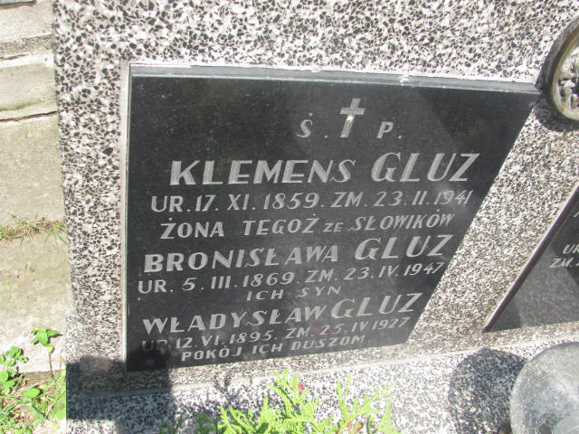 Klemens Gluz 1859 Kraków-Salwator - Grobonet - Wyszukiwarka osób pochowanych