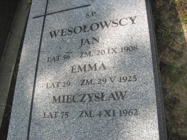 Mieczysław Wesołowski 1888 Kraków-Salwator - Grobonet - Wyszukiwarka osób pochowanych