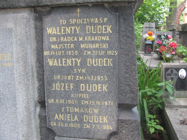 Anna Dudek 1891 Kraków-Salwator - Grobonet - Wyszukiwarka osób pochowanych