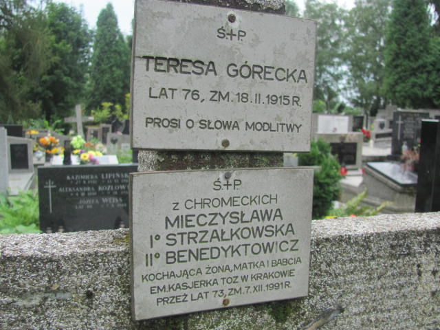 Mieczysława Strzałkowska Benedyktowic 1918 Kraków-Salwator - Grobonet - Wyszukiwarka osób pochowanych