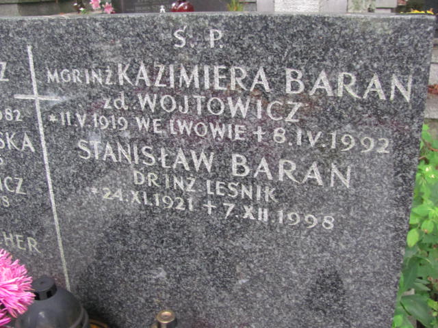 Stanisław Baran 1921 Kraków-Salwator - Grobonet - Wyszukiwarka osób pochowanych