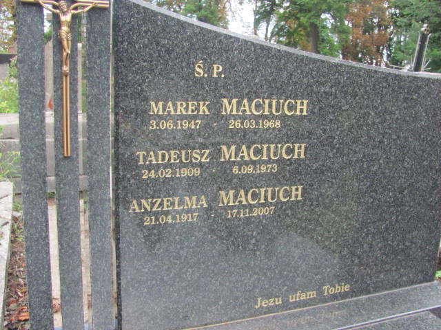 Marek Maciuch 1947 Kraków-Salwator - Grobonet - Wyszukiwarka osób pochowanych