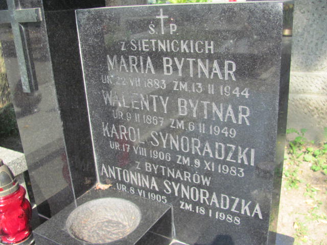 Maria Bytnar 1883 Kraków-Salwator - Grobonet - Wyszukiwarka osób pochowanych