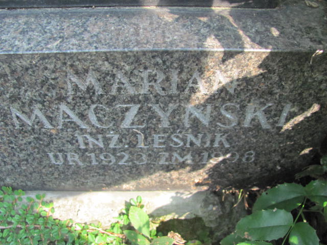 Marian Mączyński 1923 Kraków-Salwator - Grobonet - Wyszukiwarka osób pochowanych