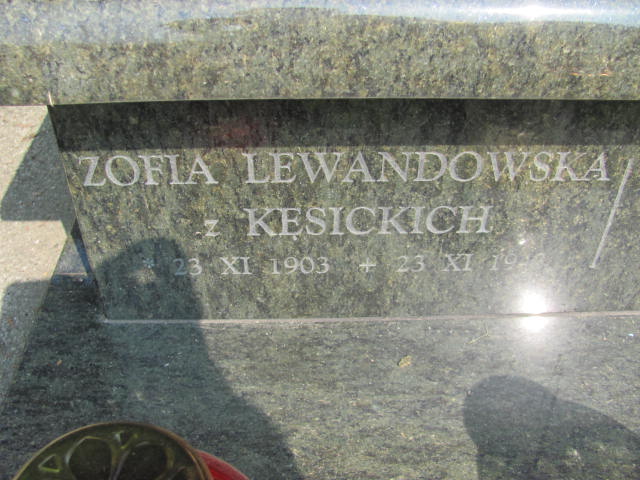 Zofia Lewandowska 1903 Kraków-Salwator - Grobonet - Wyszukiwarka osób pochowanych