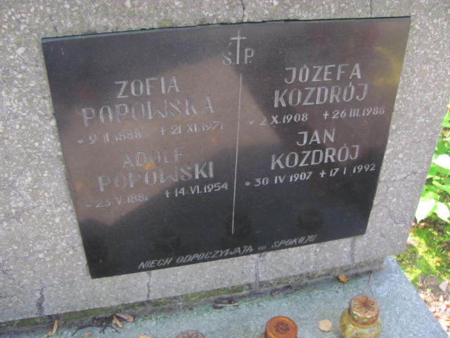 Adolf Popowski 1881 Kraków-Salwator - Grobonet - Wyszukiwarka osób pochowanych