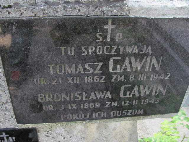 Bronisława Gawin 1869 Kraków-Salwator - Grobonet - Wyszukiwarka osób pochowanych